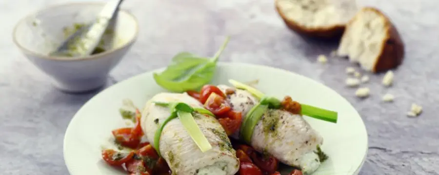 Tacchino arrosto con pesto e bufala